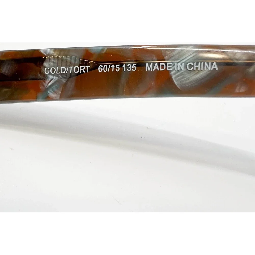 Kirkland Signature Eyeglass Frames Gold Tortoise Aviator KS MANDI 60-15-135